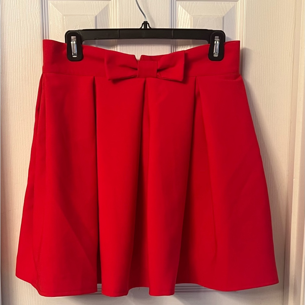 Chicwish Red Bow Mini Skirt